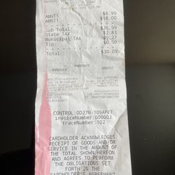 Del Encanto - Receipt