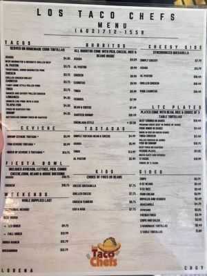 Menu photo 6 Los Taco Chefs Mesa, AZ