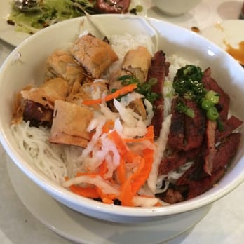 Viet Taste - Beef and egg roll noodle bowl. - Vietnamese Near Me - Albuquerque, New Mexico