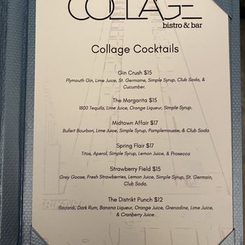 Collage Bistro & Bar - Cocktail menu - American Near Me - New York, New York