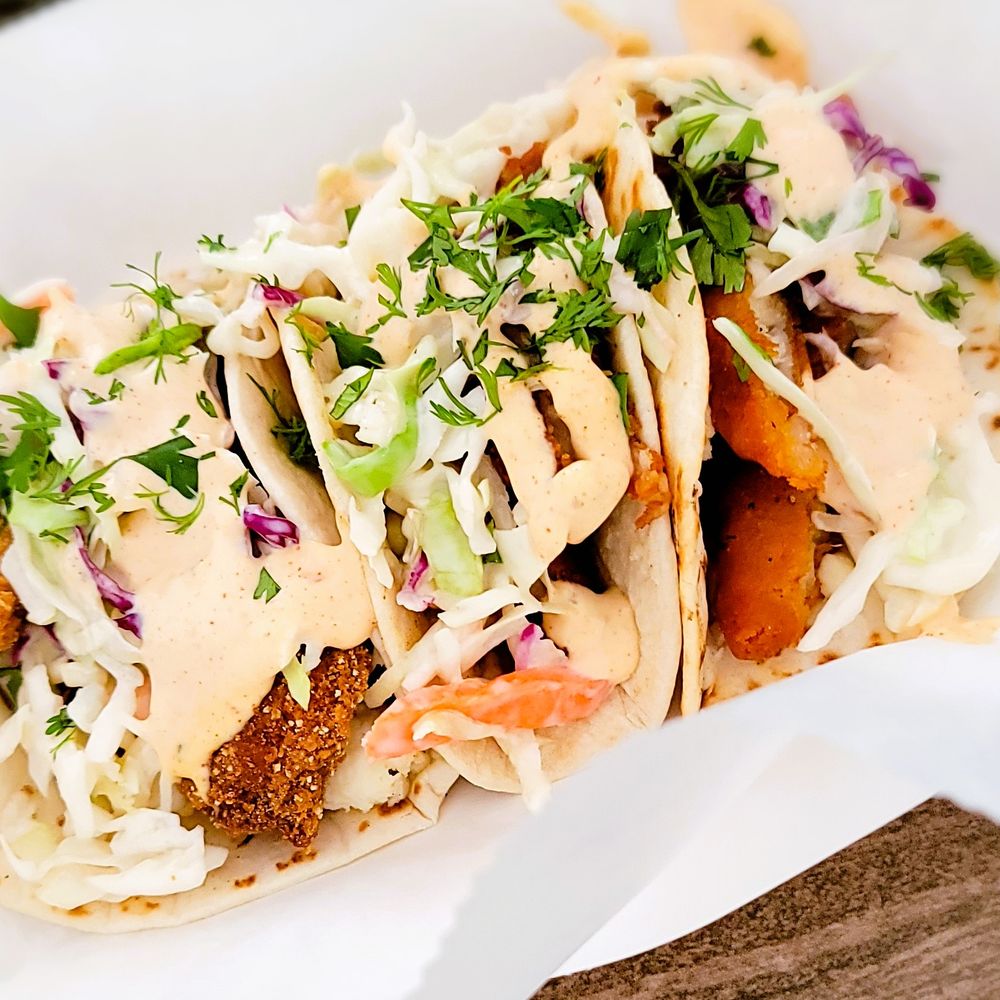 The Brewhouse at Cliff View - A trio of street tacos - They offer Shrimp, Chicken, Pulled Pork, or Fish - Mix or match! - Music Venues Near Me - Covington, Virginia The Brewhouse at Cliff View - A trio of street tacos - They offer Shrimp, Chicken, Pulled Pork, or Fish - Mix or match! - Music Venues Near Me - Covington, Virginia