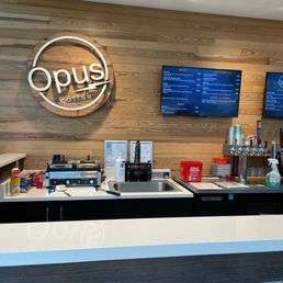 the counter and menus
