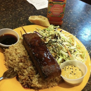 Cafe Yumm! - PSU Rec Center - The plate with tempeh and cabbage. Such a good vegan place - Vegetarian Near Me - Portland, Oregon
