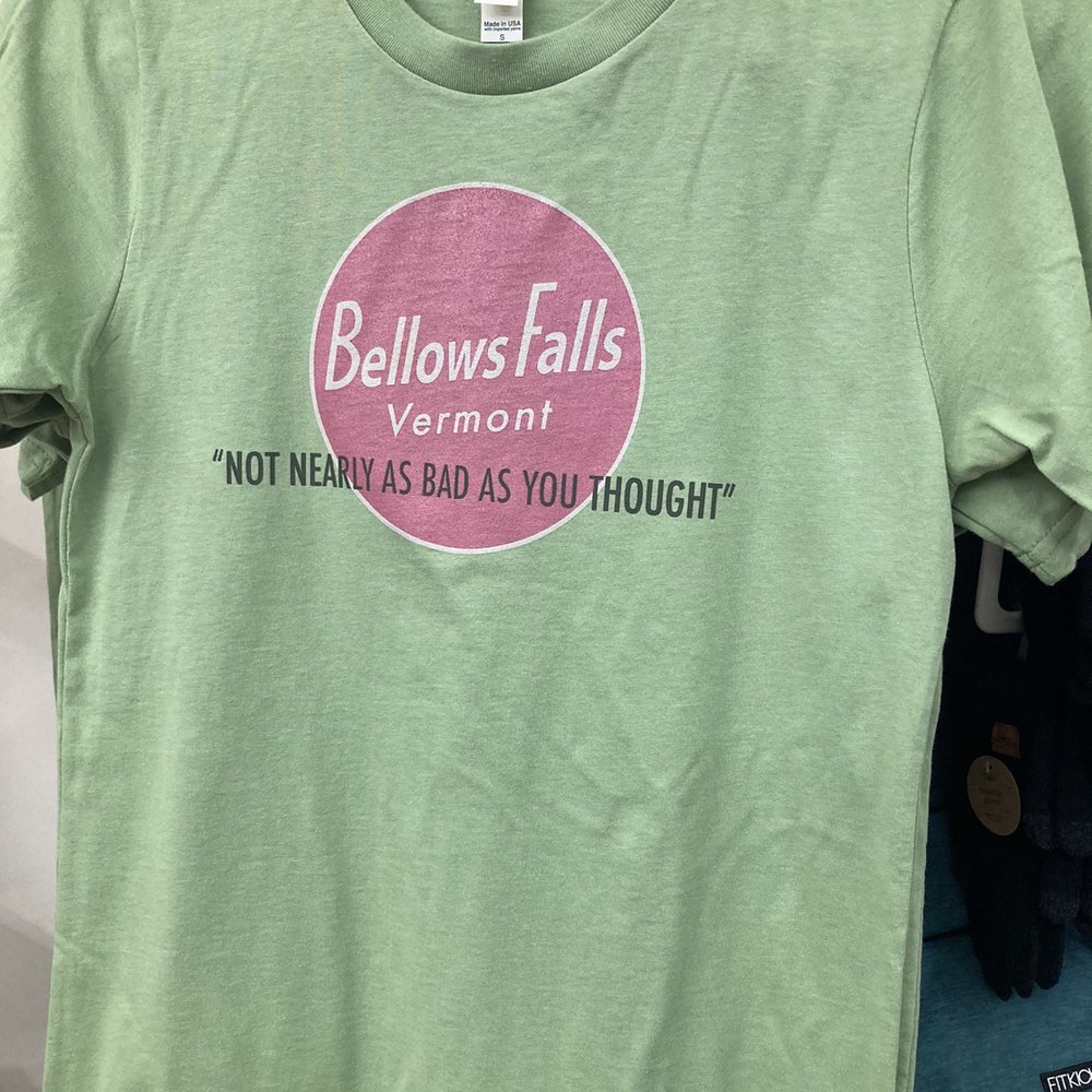 Village Square Booksellers - Souvenir Bellows Falls t-shirt - Bookstores Near Me - Bellows Falls, Vermont Village Square Booksellers - Souvenir Bellows Falls t-shirt - Bookstores Near Me - Bellows Falls, Vermont