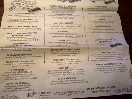 Menu photo 6 The Old Spaghetti Factory Toronto, ON Menu photo 6 The Old Spaghetti Factory Toronto, ON