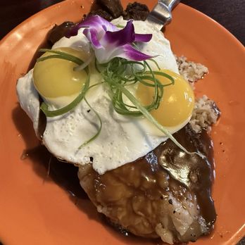 Guieb Cafe - Ribeye steak and sunny-side up eggs over garlic rice - Breakfast & Brunch Near Me - Las Vegas, Nevada