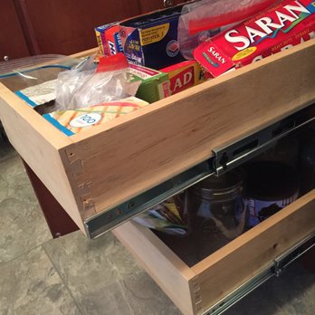United Granite and Cabinets - Custo made pull out trays for bottom cabinets, I can see everything in the cabinet now! - Building Supplies Near Me - Richmond, California