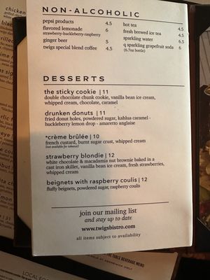 Menu photo 3 Twigs Bistro and Martini Bar Kennewick, WA Menu photo 3 Twigs Bistro and Martini Bar Kennewick, WA