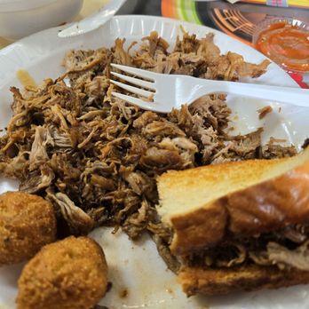BrightStar Grill - You get a good portion of pork - American Near Me - Mount Holly, North Carolina