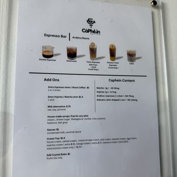 CaPhein  Coffee - Menu - Coffee & Tea Near Me - Austin, Texas