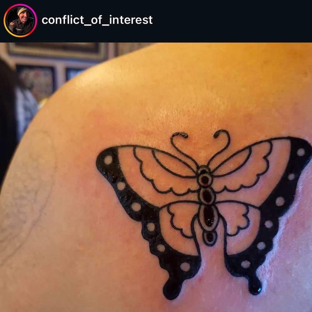Classic Tattoo - Butterfly by Mario Aguilar - Tattoo Near Me - Fullerton, California