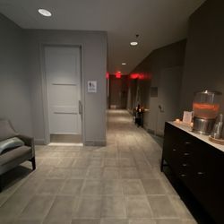 The Spa at World Center - Hallway - Hydration station and door to relaxation room