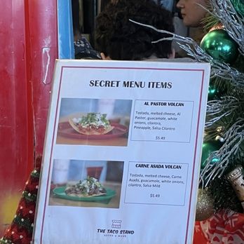 The Taco Stand - Secret menu in full display :-) - Food Stands Near Me - La Jolla, California The Taco Stand - Secret menu in full display :-) - Food Stands Near Me - La Jolla, California