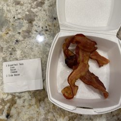 Julie's Cocina - I paid for 2 sides of bacon. Thats what you get.