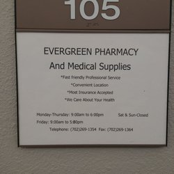 Evergreen Drugs - Pharmacy hours