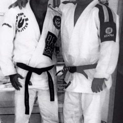 Pacific Beach Fight Center - Prof Rodrigo with Grand Master Carlson Gracie Sr