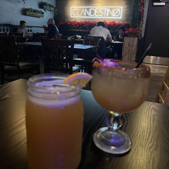 Clandestino Gastro-Bar - Mug of Blue Moon and a Tamarind margarita. - Latin American Near Me - Azusa, California Clandestino Gastro-Bar - Mug of Blue Moon and a Tamarind margarita. - Latin American Near Me - Azusa, California