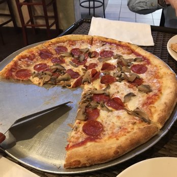 Nonnas Pizza Restaurant - Pepperoni and mushroom pizza. - Pizza Near Me - Bradenton, Florida