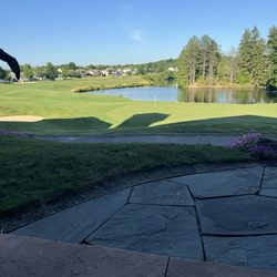 Granite Grille At The Quarry Golfclub - From the huge covered porch. Full bar out here in season