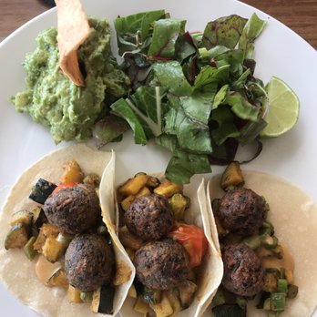 The Real Coconut - Falafel tacos vegan style - Salad Near Me - Tulum, ROO The Real Coconut - Falafel tacos vegan style - Salad Near Me - Tulum, ROO