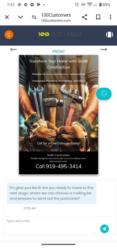 Slide of Smith Construction