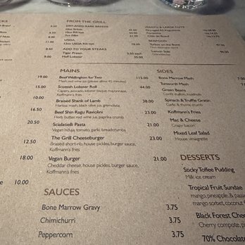 Gordon Ramsay Bar & Grill - Menu - British Near Me - London, XGL