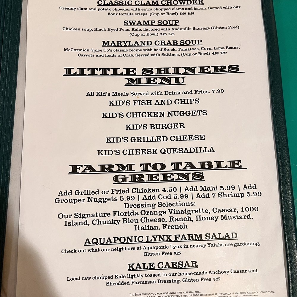 Fish Camp On Lake Eustis - Seafood Near Me - Tavares, Florida