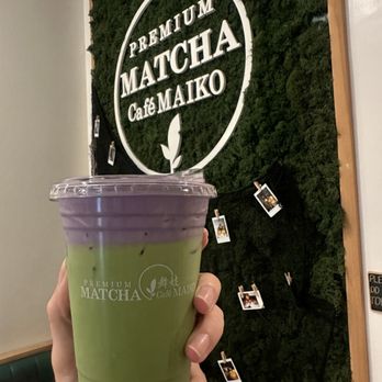 Premium Matcha Cafe Maiko - #52 matcha with ube foam - Desserts Near Me - Orlando, Florida Premium Matcha Cafe Maiko - #52 matcha with ube foam - Desserts Near Me - Orlando, Florida