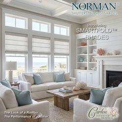 Carlos Interiors - Norman SmartFold Shades  from Carlos Interiors in Crofton, MD