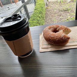 Donut and lavender late Donut and lavender late