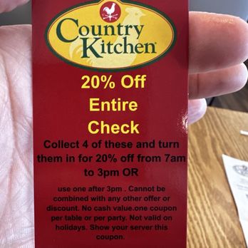 Country Kitchen Restaurant - You get a coupon every time you come in and dine with them - American Near Me - Rancho Cucamonga, California