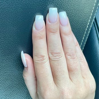 Julie's Nails - Ombre French square round - Nail Salons Near Me - Pinole, California