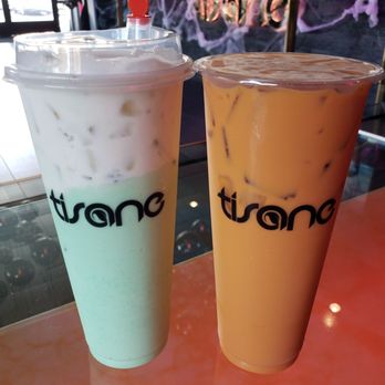Fynix Rizen - Green Panda (pandan mung bean) and Ride or Thai - Bubble Tea Near Me - Westminster, California