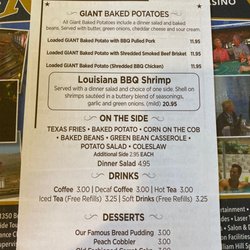 BBQ On The River - Menu