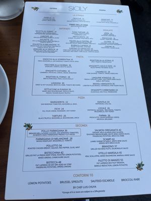 Menu photo 1 Sicily Osteria New York, NY Menu photo 1 Sicily Osteria New York, NY