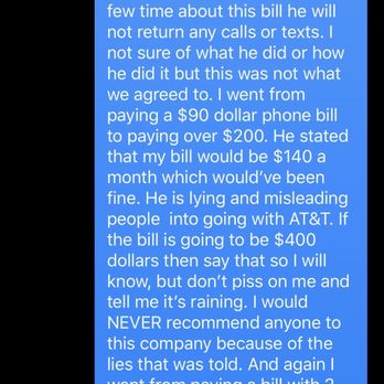AT&T Store - This is the reps supervisor and my conversation. - Mobile Phones Near Me - Hickory, North Carolina