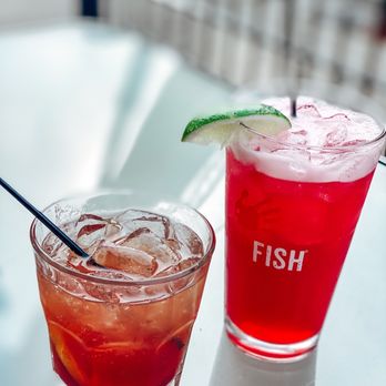 Slapfish - Old Fashion Cocktail and Huckleberry Margarita - Seafood Near Me - Indianapolis, Indiana