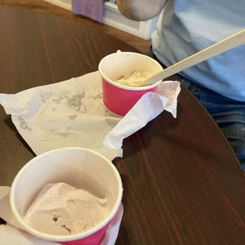Pugnuts Ice Cream Shop - Lavender Honey gelato and peanut butter ice cream, both small size. - Ice Cream & Frozen Yogurt Near Me - Surry, Maine Pugnuts Ice Cream Shop - Lavender Honey gelato and peanut butter ice cream, both small size. - Ice Cream & Frozen Yogurt Near Me - Surry, Maine