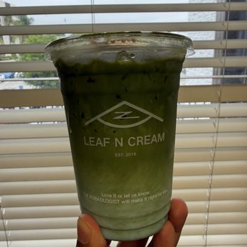 Leaf N Cream - Blue Coconut Matcha Latte - Bubble Tea Near Me - Tustin, California Leaf N Cream - Blue Coconut Matcha Latte - Bubble Tea Near Me - Tustin, California