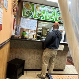 a man ordering food