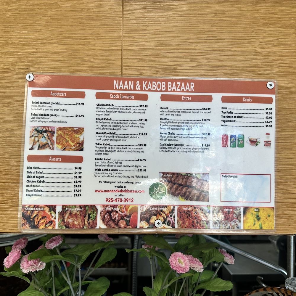Naan & Kabob Bazaar - Menu - Afghan Near Me - Antioch, California Naan & Kabob Bazaar - Menu - Afghan Near Me - Antioch, California