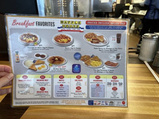 Menu photo 1 Waffle House Cookeville, TN