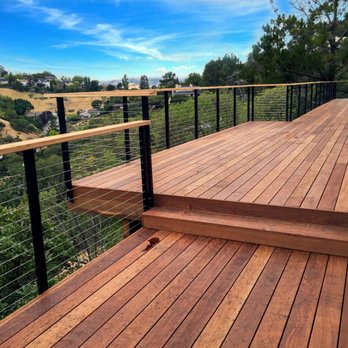 SG Construction - Ipe deck with cable railing - Fences & Gates Near Me
