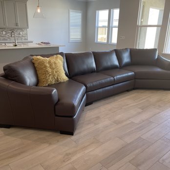 Furniture Republic - My beautiful custom leather sofa!! Excellent service, High quality. - Furniture Stores Near Me - Sacramento, California