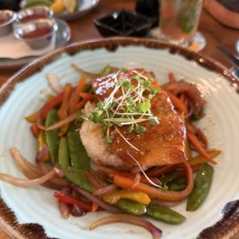 Hudson On The River - Honey salmon - New American Near Me - Stuart, Florida