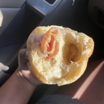 Peña's TX Cafe - Inside of Ham & cheese kolache - Donuts Near Me - Houston, Texas
