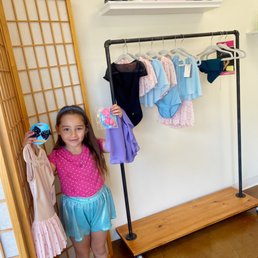 She loved her new outfits! She loved her new outfits!
