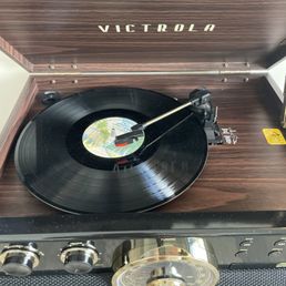 Cool record player in room