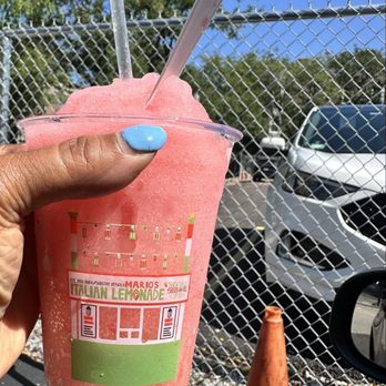 Mario's Italian Lemonade - Lrg Pomegranate & Watermelon - Shaved Ice Near Me - Chicago, Illinois