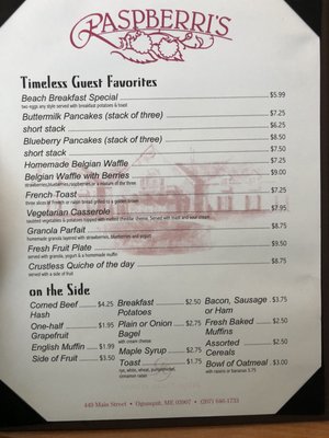Menu photo 6 Raspberri's Ogunquit, ME